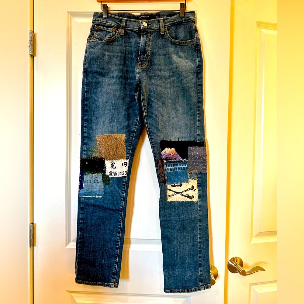OOAK Jeans With Patches And Embroidery 32/32